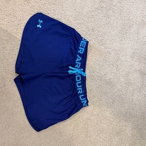 Under Armour Navy Blue Training Shorts-Youth